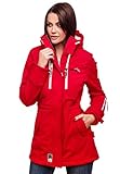 MARIKOO Damen Winter Jacke Winterjacke Mantel Outdoor wasserabweisend Softshell B614 [B614-Zimt-Rot-Gr.XS]