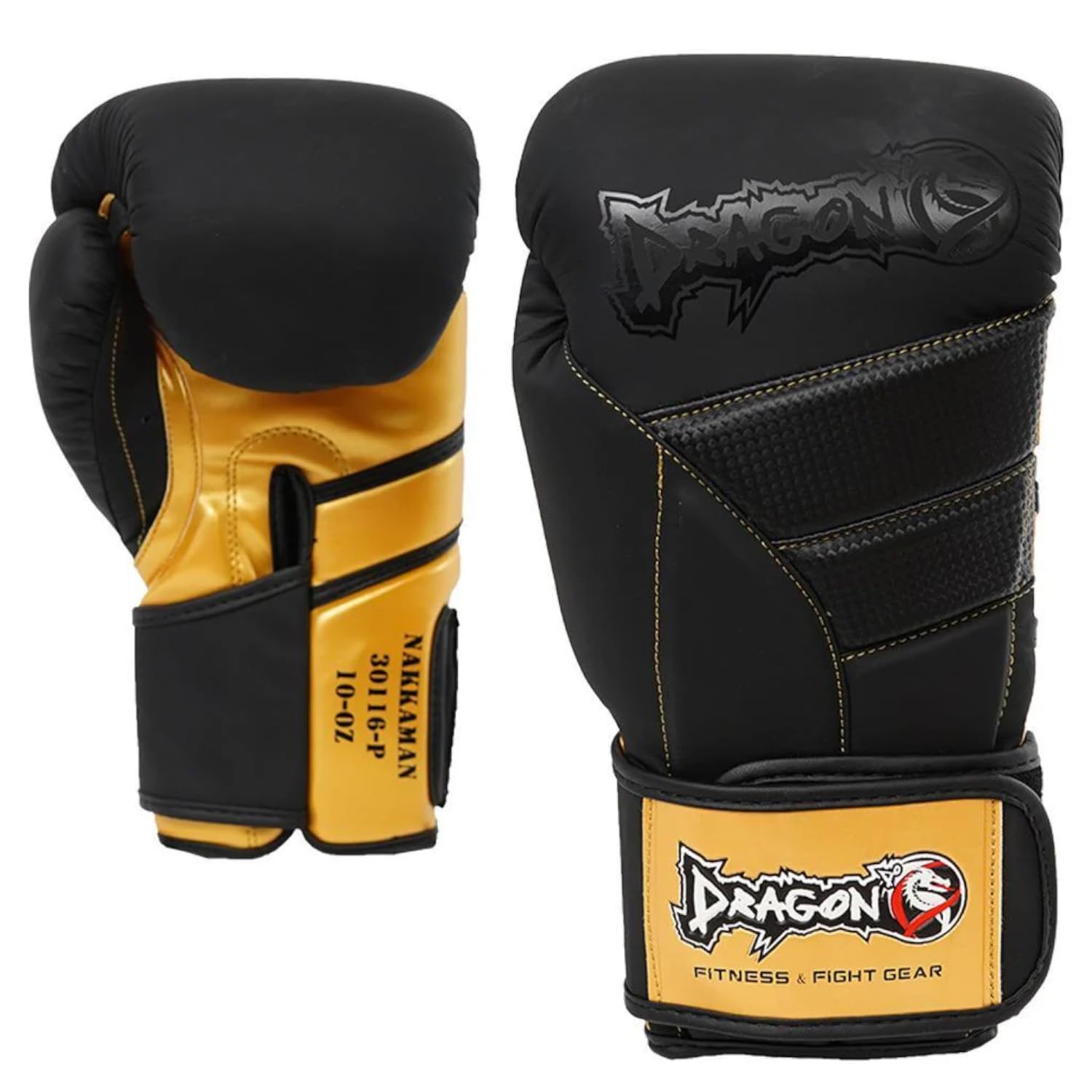 DRAGON DO 30116 Nakkama boxhandschuhe männer herren handschuhe kickboxen muay thai boxsack boxing gloves kampf handschuhe combat gloves boxing training Schwarz Adult 8 10 12 14 16oz kampfsport (12 Oz)