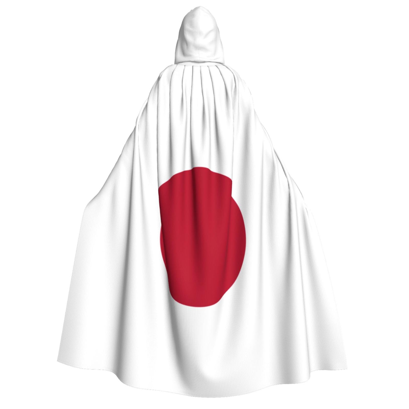 WURTON Kapuzenumhang mit japanischer Flagge, für Damen und Herren, Halloween, Karneval, Cosplay, Mottopartys