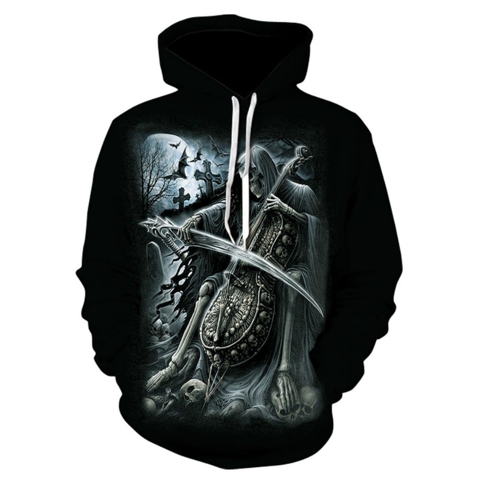 RIAAJ Halloween Herren Hoodie Druck Kapuzenpullover Langarm Pullover (F9,2XL)