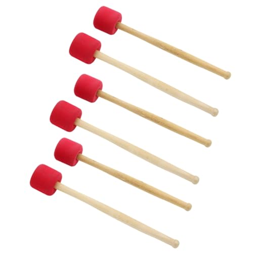 Pcivzxam Rote 12,8 Schaumstoff-Drumsticks, Bass Drumsticks, Rutschfeste Bass-Percussion-Sticks, Percussion-Zubehör