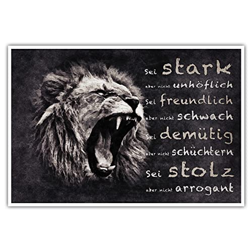 Inspirierende Zitate - Poster ohne Rahmen - Motivation Posterdruck Bild Wandbild Kunst Druck Bilder Wand Deko Wandposter Modern XXL Wohnzimmer (100 x 70 cm, Poster)