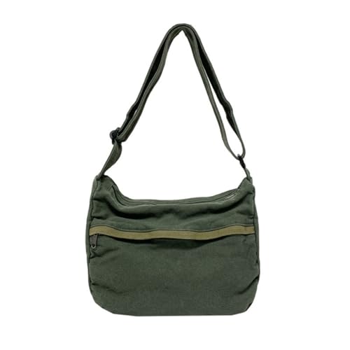 HIOPOIUYT Damen-Schultasche für Damen, Schultertasche, solide, große Kapazität, lässige Damentasche, armee-grün