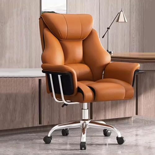 Boss Chair Big and Tall Bürostuhl Gonomic Chefsessel, Drehstuhl mit Rückenlehne, Computerstühle, Gaming-Luxus-Schreibtischstuhl aus Leder mit stabilisierenden Rollen Run forward