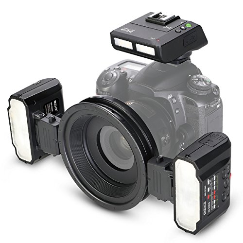 Meike MK-MT24 Macro Twin Lite Flash Makro Ringblitz für Nikon Digital SLR Kameras