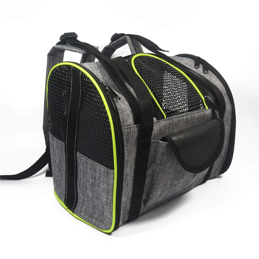 Rysmliuhan Shop Hundetragetasche Katzenrucksack Haustierträger für Hunde Tragbarer Haustierträger Hunderucksackträger Hundereiseträger Hundeträger Handtasche Green