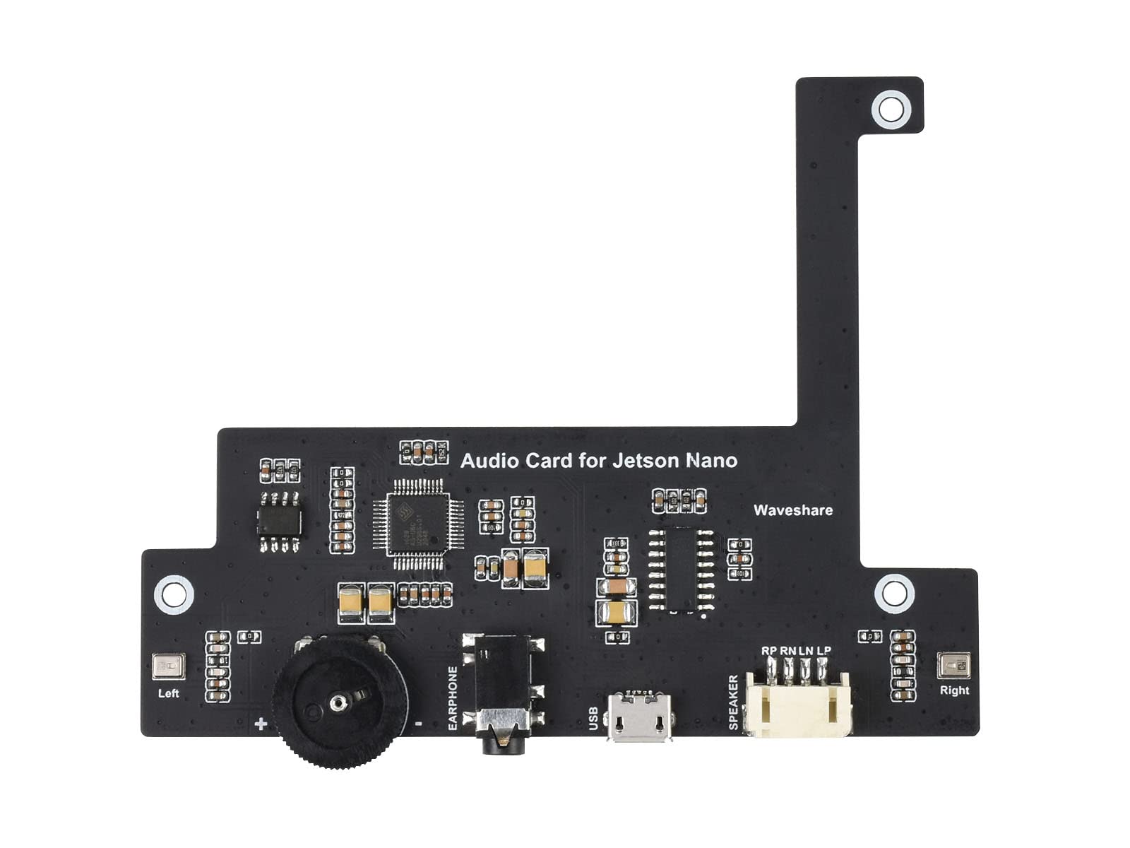 Waveshare USB Audio Codec Designed for Jetson Nano with USB Sound Card Driver-Free Plug and Play