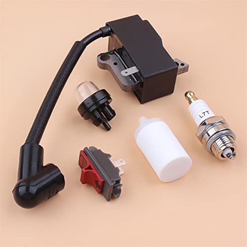 DOFABI Zündspule EIN Aus Schalter Zündkerze Primer Bulb Kit, for Husqvarna, 235R 232R 232L 240RJ Pinsel Cutter Trimmer 537038501 Schalter-Austauschsatz