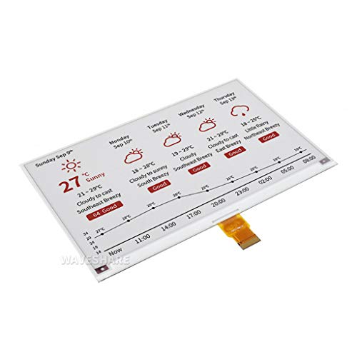 Tri-color 7.5inch E-ink Raw Display Panel 800×480 E-paper Electronic Screen Red / Black / White Three-Color for Raspberry Pi/Jetson Nano without PCB