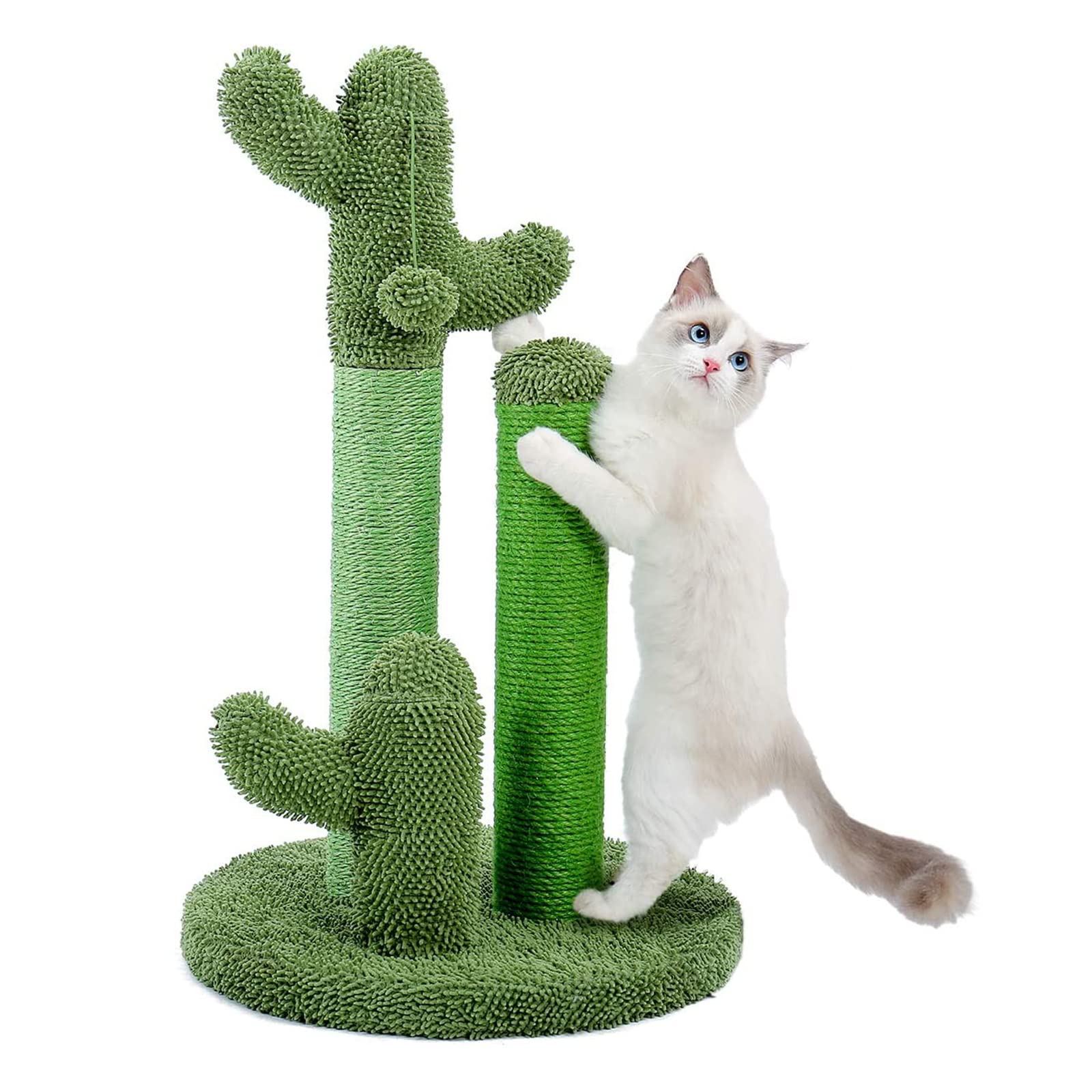 Kratzbaum für Katzen, Kaktusform, Kratzbaum mit Plüschball für kleine Kätzchen, natürlicher Sisal-Kratzer, für Indoor-Katzen