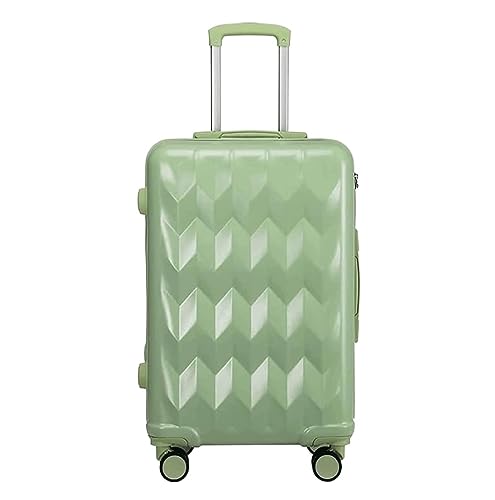 RUVOO Koffer Trolley Reisekoffer 20-Zoll-Gepäck, Langlebig, Hartkanten-Handgepäck, Tragbarer Koffer Mit Zahlenschloss Koffer Gepäck Rollkoffer (Color : Grün, Size : 20 in)