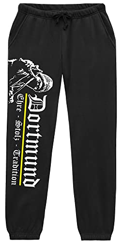 Dortmund Ehre & Stolz Herren Jogginghose | Dortmund Hose Dortmund Fanartikel Ultras Sport Dortmund Geschenk | M1 Schwarz (XXL)