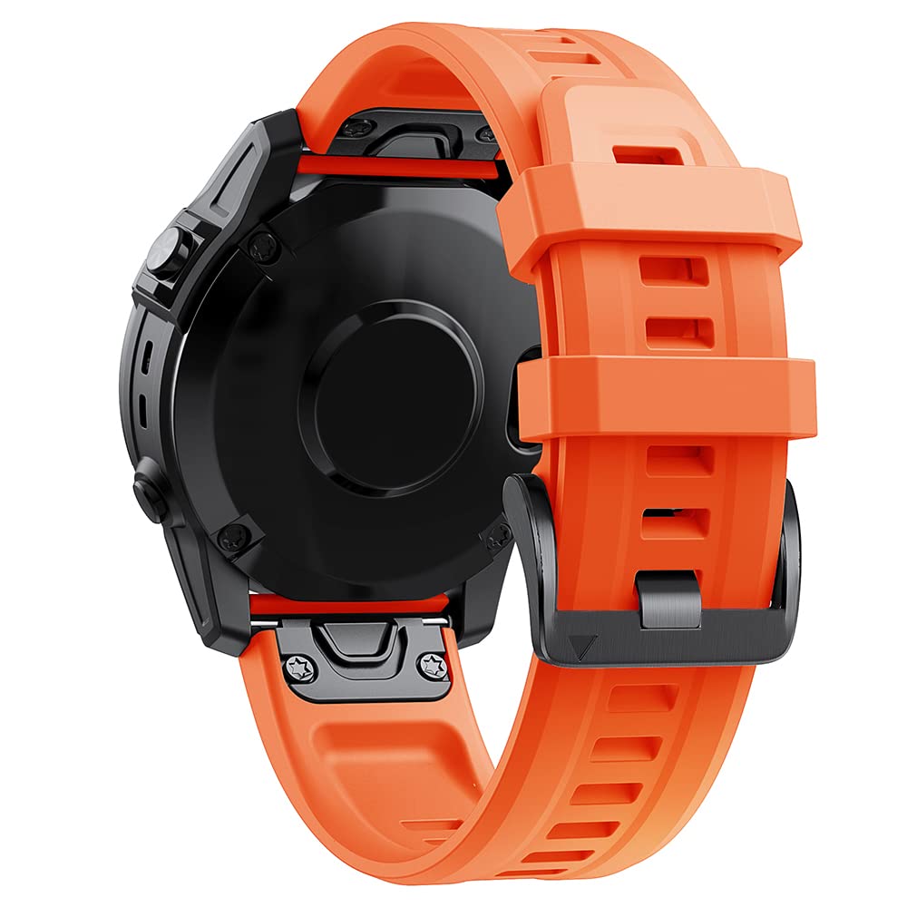 OPKDE QuickFit Uhrenarmband für Garmin Fenix 7X, 7, 6X, 6, 5X, Epix, Instinct 2, Descent MK2i, Schnellverschluss, Silikonarmband, 26 mm, 22 mm, For Vertix 2, Achat