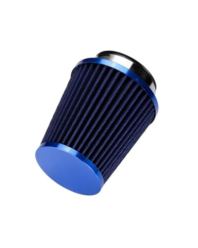 Luftfilter Für Auto Racing Sport Auto Zubehör Box Rohr 76mm 3 Zoll Luftfilter Cold Intake Kit Universal Autoluftfilter(Blue)