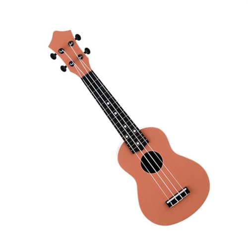 Kleine Gitarren-Ukulele Für Anfänger, Musikinstrument, 21-Zoll-Akustik-Ukulele Mit 4 Saiten Aus Kunststoff Ukulele Einsteiger Kit (Color : Orange)