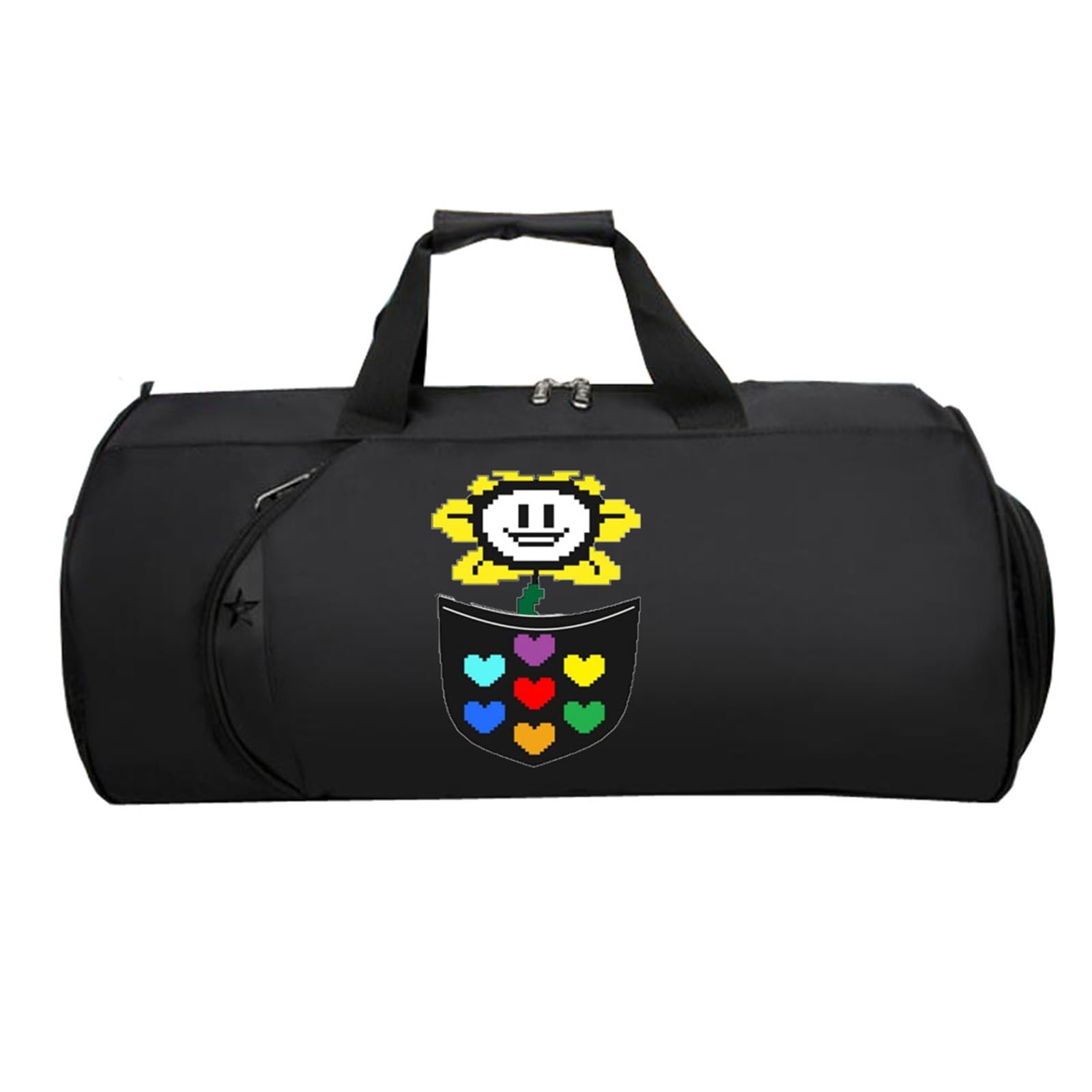 Kleine Reisetasche Anime, Handreisegepäck mit Schultergurt Handtasche, Carry On Bag füR Urlaub Und Sport, Schwimmbad, Klinikaufenthalt Flugzeug(Black 10)