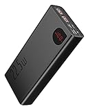 Baseus Powerbank 20000mAh, 22,5W PD 3.0 QC4.0 Schnellladung USB C Externer Akku, Tri-Ausgängen Power Bank mit LED Display für iPhone 12 11 Xs Pro Max Mini Samsung S20 S10 usw.