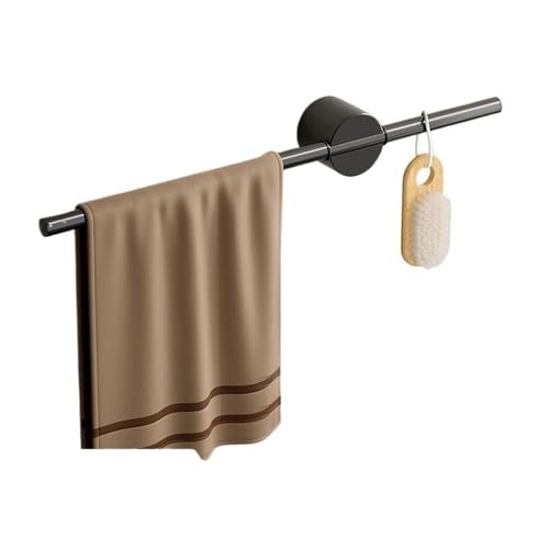 Badezimmerregal für Bad und Küche Handtuchhalter, Kreativer, an der Wand montierter, verstellbarer Handtuchhalter mit Einzelbasis, Moderne Handtuchstange aus Aluminium ohne Bohren, Badezimmerdekor for