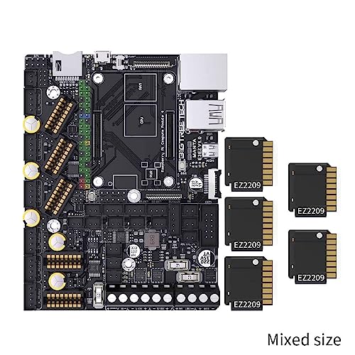 Manta E3EZ Silent Control Board ARM Cortex M0+Serie STM32G0B1RE Chip + EZ2209 5 Schrittmotoren Upgrade Kit Hochleistungs Manta E3EZ + 5-teiliges EZ2209-Kit Für Ender-3