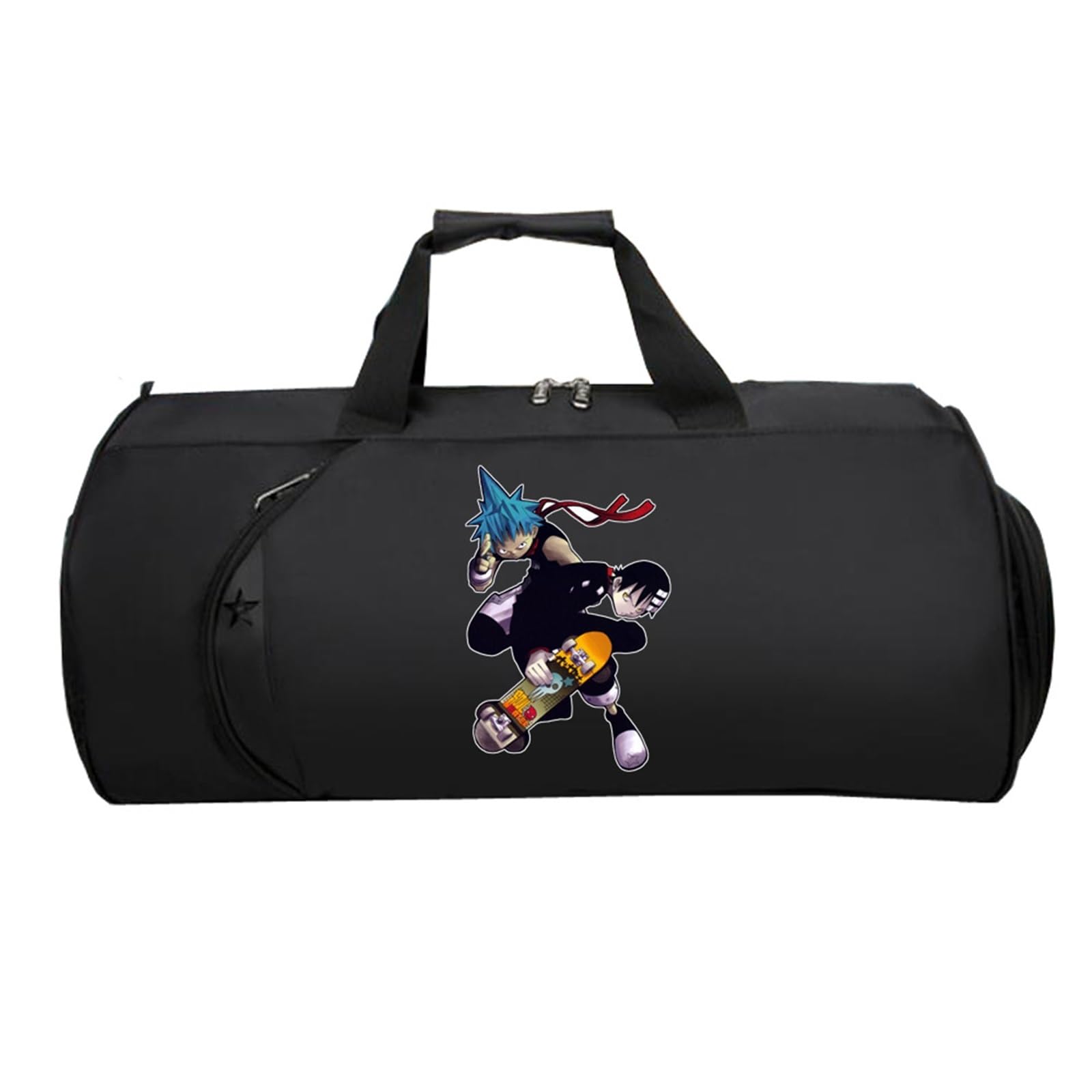 So-ul Eat-er Cabin Bag Anime, Faltbare Reisetasche HandgepäCk, HandgepäCk Unisex G.ym Wochenendtasche Flugzeug(Black 2)