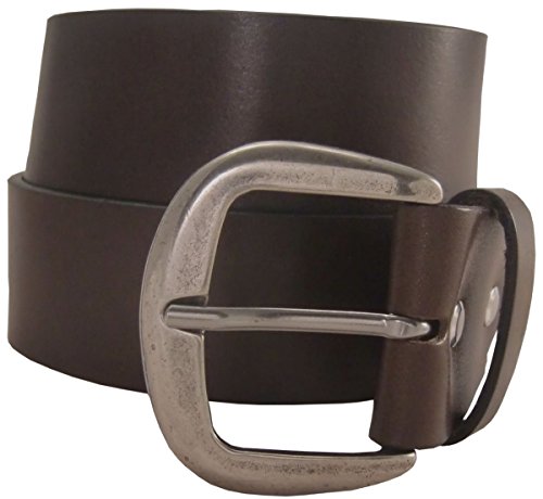 BELTINGER Jeansgürtel aus Vollrindleder 4,5 cm | Breiter Ledergürtel für Damen Herren 45mm | Leder-Gürtel aus echtem Leder | Braun 85cm