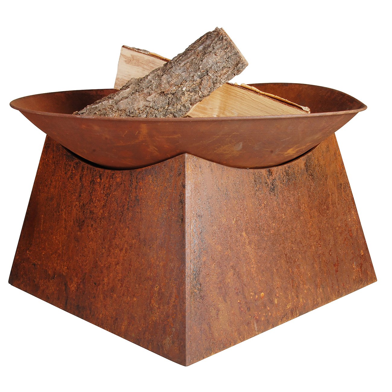 Jet-Line® | Feuerschale rostoptik | Feuerstelle Pueblo | Feuerschale Rost Optik | Firebowl Rostbraun | Ø 57 cm x 33 cm hoch | Feuerkorb Feuer | Feuerschale Garten | Event Garten deko | Feuertonne