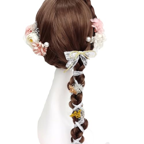 Haarnadeln aus Temperament, bunte Blume, chinesische Frühlings-Haarnadeln, Hochzeitshaarschmuck für Frauen, langes Haar, für Frauen, dekoratives japanisches Blumenhaar für Haare und