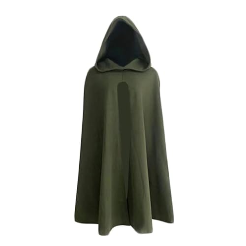 Mittelalter Kleidung Damen, Mittelalter Kostüm Damen, Mittelalter Umhang Damen Vintage Gothic Stil Kapuzenumhang Große Größen Faschingskostüme Frauen Umhang Halloween Cosplay Kostüme Erwachsene