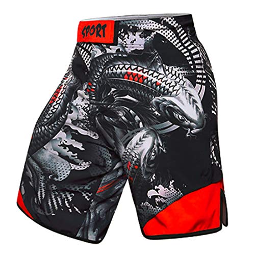 YSYFZ Herren Free Fighting Shorts Boxen Laufen Fitness Training Shorts MMA BJJ UFC