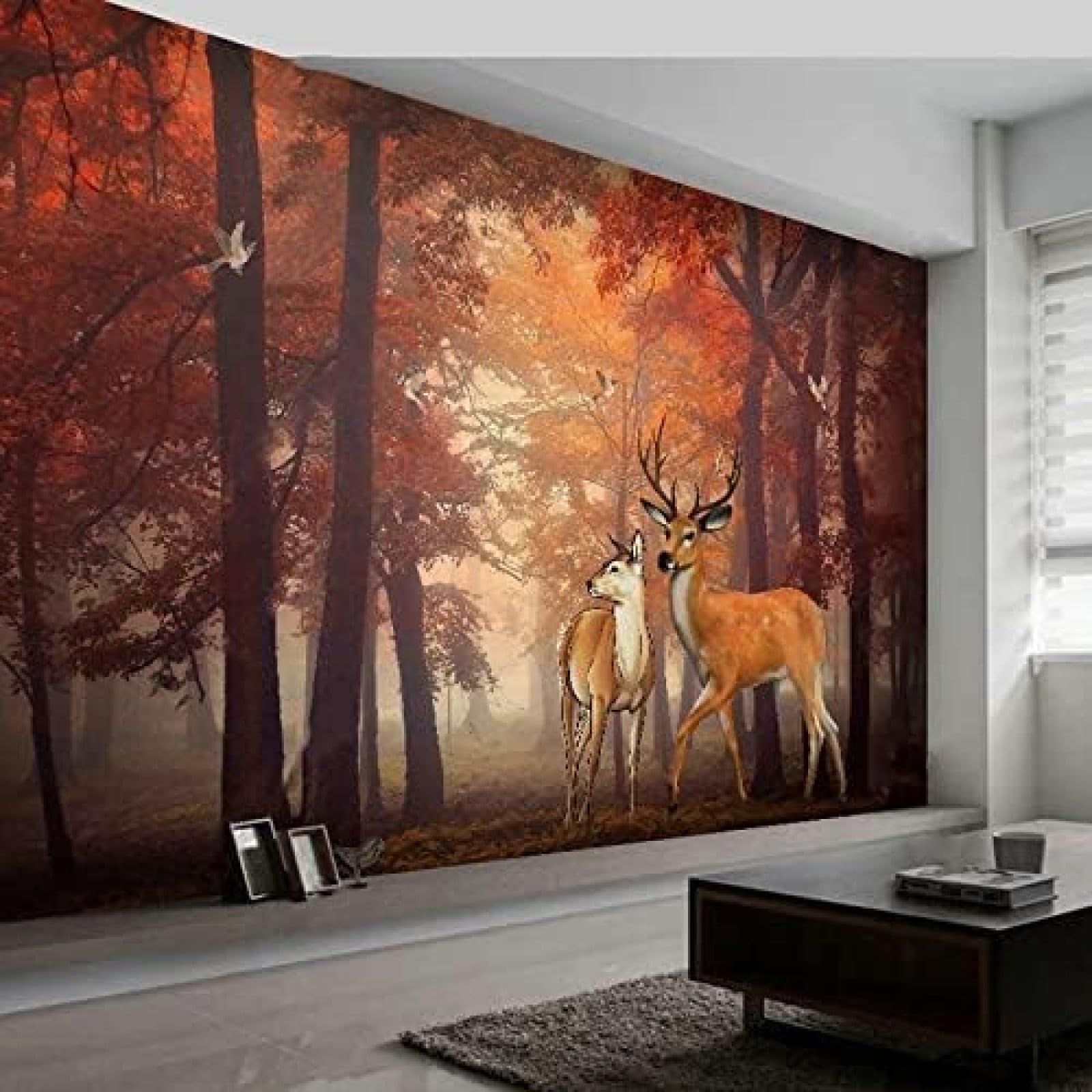 XLMING Handgemaltes Öl Auf Leinwand Golden Forest 3D Tapete Wohnzimmer Sofa Schlafzimmer Esszimmer Home Dekoration Wand-150cm×105cm