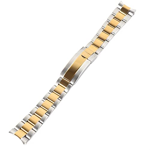 NEYENS Cinghia Edelstahl-Armband für Rolex-Armband, Untergehäuse, matt gebürstet, Armband, Sangle Band, Uhrenzubehör, Teile, Correa Glide Lock, 20 mm, 20 mm, Achat