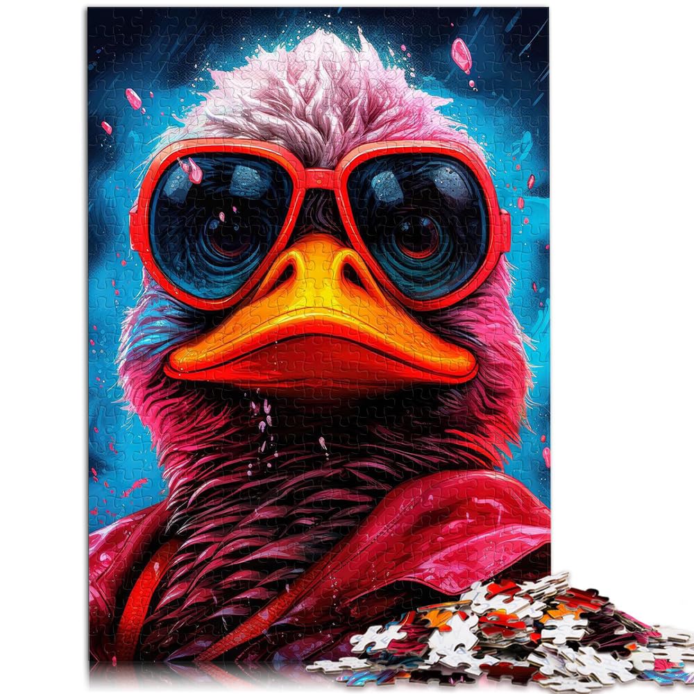 Puzzles für Bunte Enten, Puzzles mit 1000 Teilen für Erwachsene, Holzpuzzles mit vollständig ineinander greifenden und zufällig geformten Teilen, 1000 Stück (50 x 75 cm)