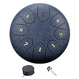 Steel Tongue Drum 8 Note 6 Inch Steel Drum Percussions Instrument With Drumsticks And For Musical Educations