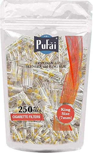 Pufai Schlanke 7 mm Zigarettenfilter König Größe 250 Stück in Mehrwegverpackung