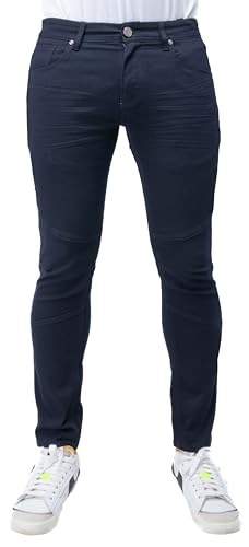 X RAY Herren Slim Flexible Komfortable Pendlerhose Einfarbig Stretch Denim Jeans, Commuter 12033 - Marineblau, 38W / 32L