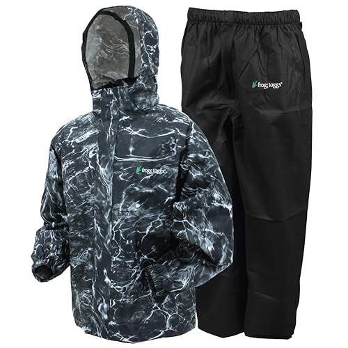 frogg toggs Herren Standard Classic Allsport Wasserdicht Atmungsaktiv Regenanzug MO Elements/Blacktip/Black Pants, Small