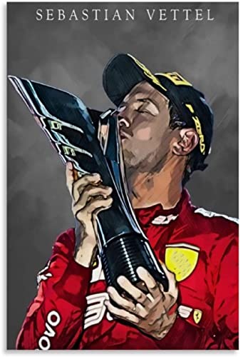 5d Diamond Painting Diamant Bilder FüR Erwachsene Und Kinder F1-Weltmeister-Rennfahrer Sebastian Vettel DIY Kreuzstich Arts Craft Kristall Strass Stickerei 11.8"x15.7"(30x40cm) Kein Rahmen