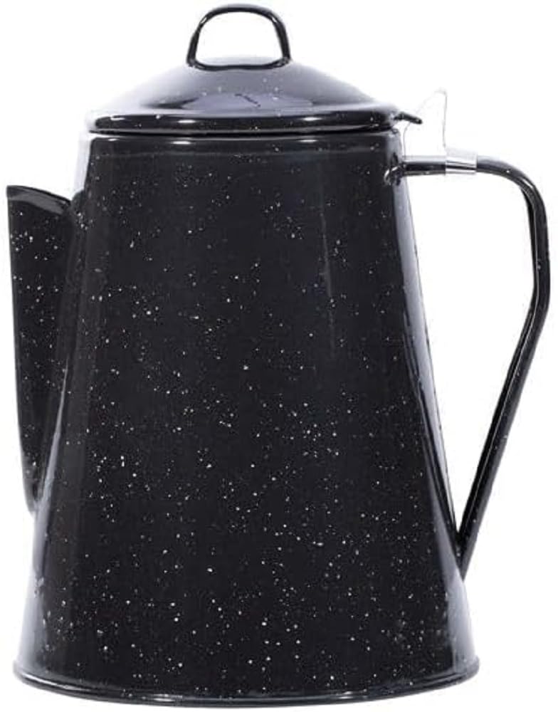 Mil-Tec Unisex – Erwachsene Emaille M.Percolator Kaffeekanne, Schwarz, Einheitsgröße