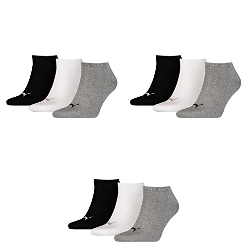 PUMA Unisex Invisible Sneaker Socken 6er Pack, Größe:35-38;Farbe:grey/white/black