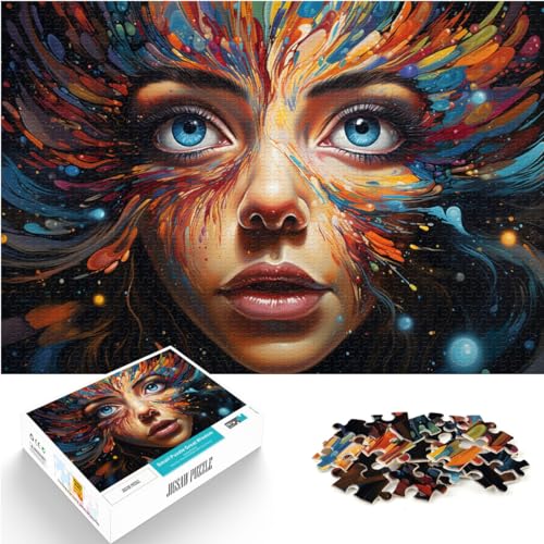 Puzzles für ein schönes Gesicht Puzzles für Erwachsene 1000 Puzzles Holzpuzzles Spielzeugpuzzles Lernspiele Stressabbau-Puzzles 1000 Teile (50 x 75 cm)