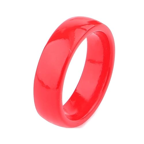 MeiLiSis Roter Keramikring, 6 Mm Glatter Ring, Einfacher Stil Für Frauen, Keramikring, Schmuck, Geburtstagsgeschenk, Keramik-Hochzeitsschmuck, Liebesring Für Frauen, Wie Abgebildet, 9