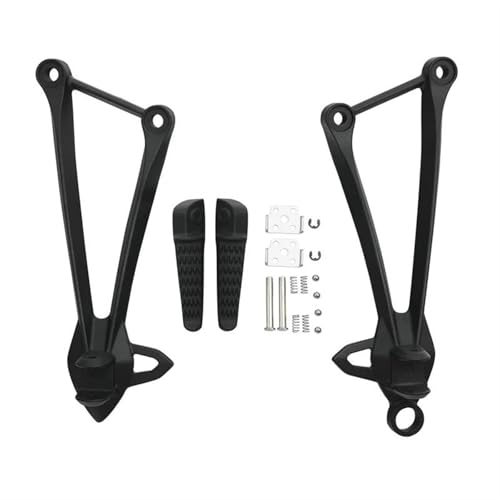 Motorrad Fußrasten Sets Für Kawasaki Für Ninja ZX6R 2009-2023 Für ZX636 2013-2023 Für ZX10R 2008-2010 Motorrad Hinten Passagier Fußstütze Fußrasten Halterung Fußrasten(Sand Black)