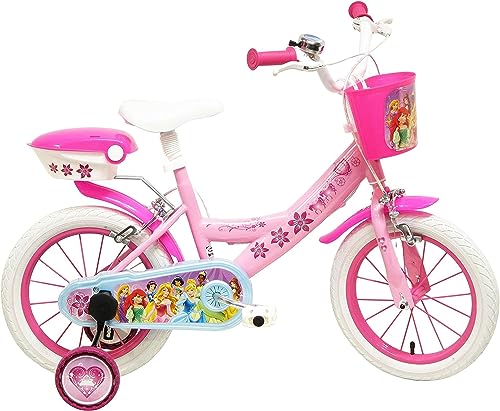 albri Babys (Jungen) 14 Zoll Mädchen Fahrrad Disney Prinzessinnen, Rosa, pollici