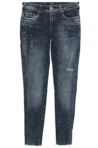 LTB Ria Jeans Caprijeans Super Slim Low Rise Stretch Denim Damen Hose Pants, Farbe:dunkelblau, Hosengrößen:W27