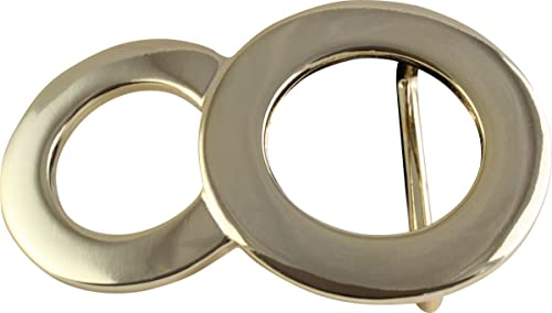 BELTINGER Gürtelschnalle Ringe 4,0 cm | Buckle Wechselschließe Gürtelschließe 40mm Massiv | Wechselgürtel bis 4cm | Gold Glänzend