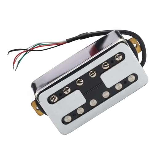 Messingabdeckung E-Gitarre Humbucker Bridge Pickup Coil Spliting Pickup Teile Single-Coil-Tonabnehmer (Color : 2)