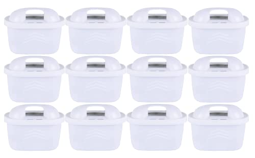 Aquahouse Pack von 12 Filterkartuschen kompatibel mit Brita Maxtra + Aqua Optima Filterkanne