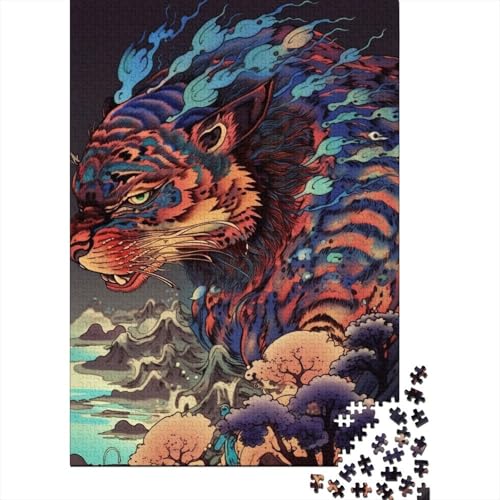 Tiger Fun Puzzle für Erwachsene 1000 Teile Puzzle für Erwachsene 1000 Teile Dekomprimierendes geistiges Lernspielzeug 75x50cm