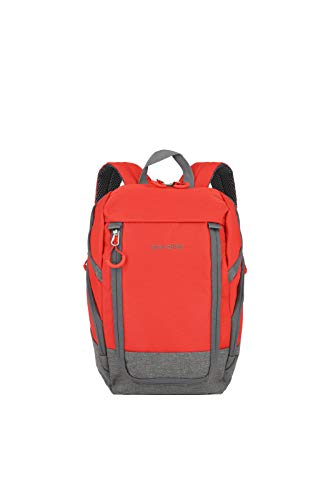 Travelite Handgepäck Rucksack für Reise, Freizeit und Sport, Gepäck Serie BASICS Daypack: Kompakter travelite Rucksack, 096290-10, 35 cm, 14 Liter, Rot/Grau