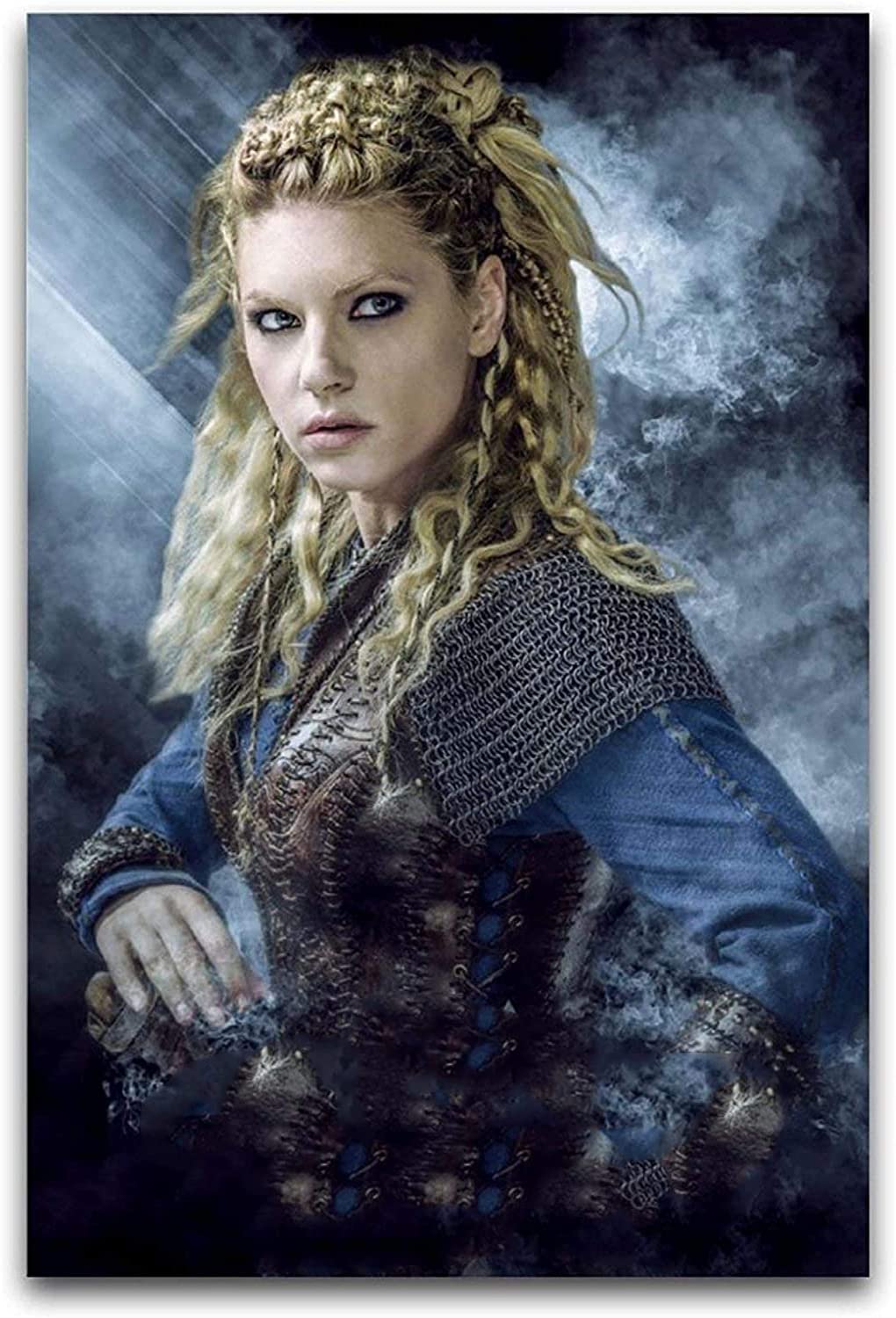 5d Diamond Painting Diamant Bilder FüR Erwachsene Und Kinder Wikinger Lagertha DIY Kreuzstich Arts Craft Kristall Strass Stickerei 15.7"x19.7"(40x50cm) Kein Rahmen